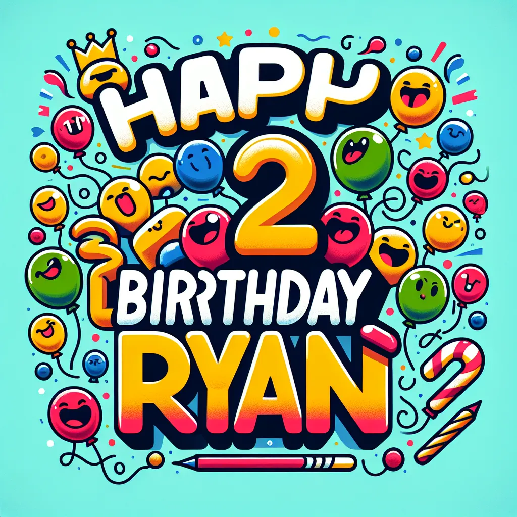 Happy 21st Birthday Ryan with Balloon Humorous Funny Style