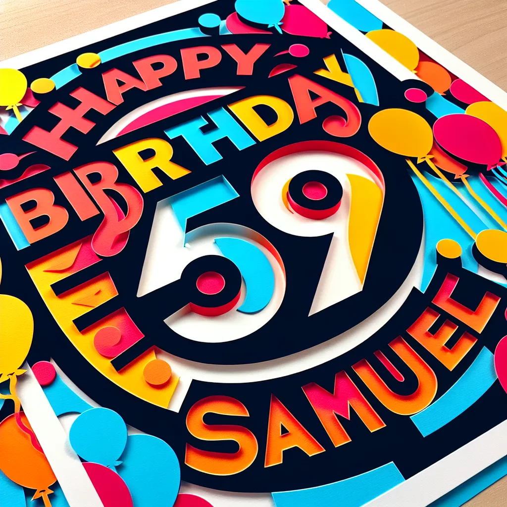 Happy 79th Birthday Samuel with Balloon Pop Art Style