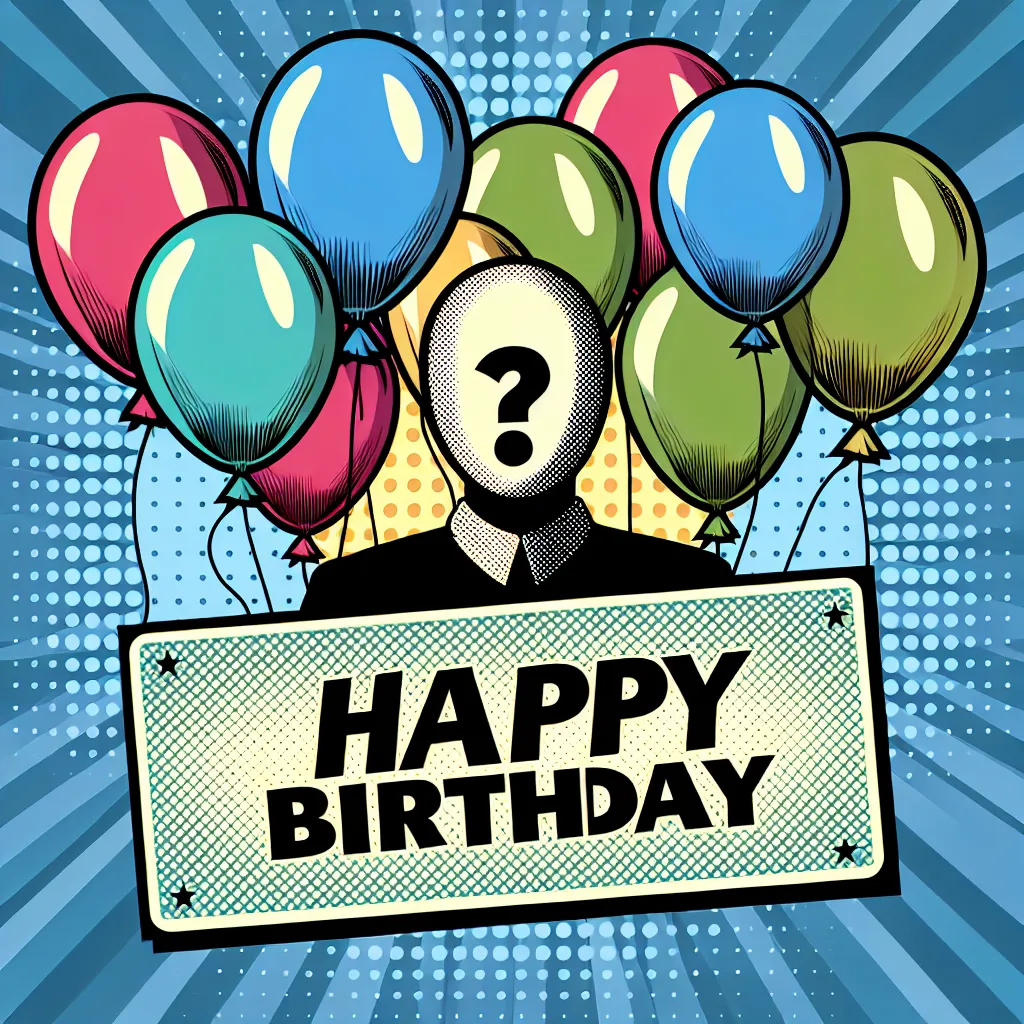 Happy 62nd Birthday Sean with Balloon Pop Art Style