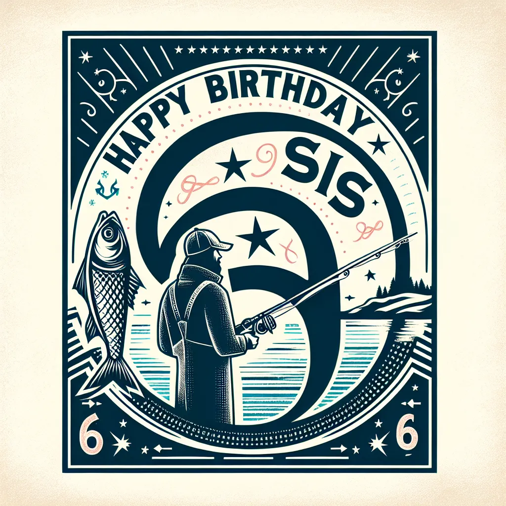 Happy 6th Birthday Sis with Fisherman Handcrafted DIY Style