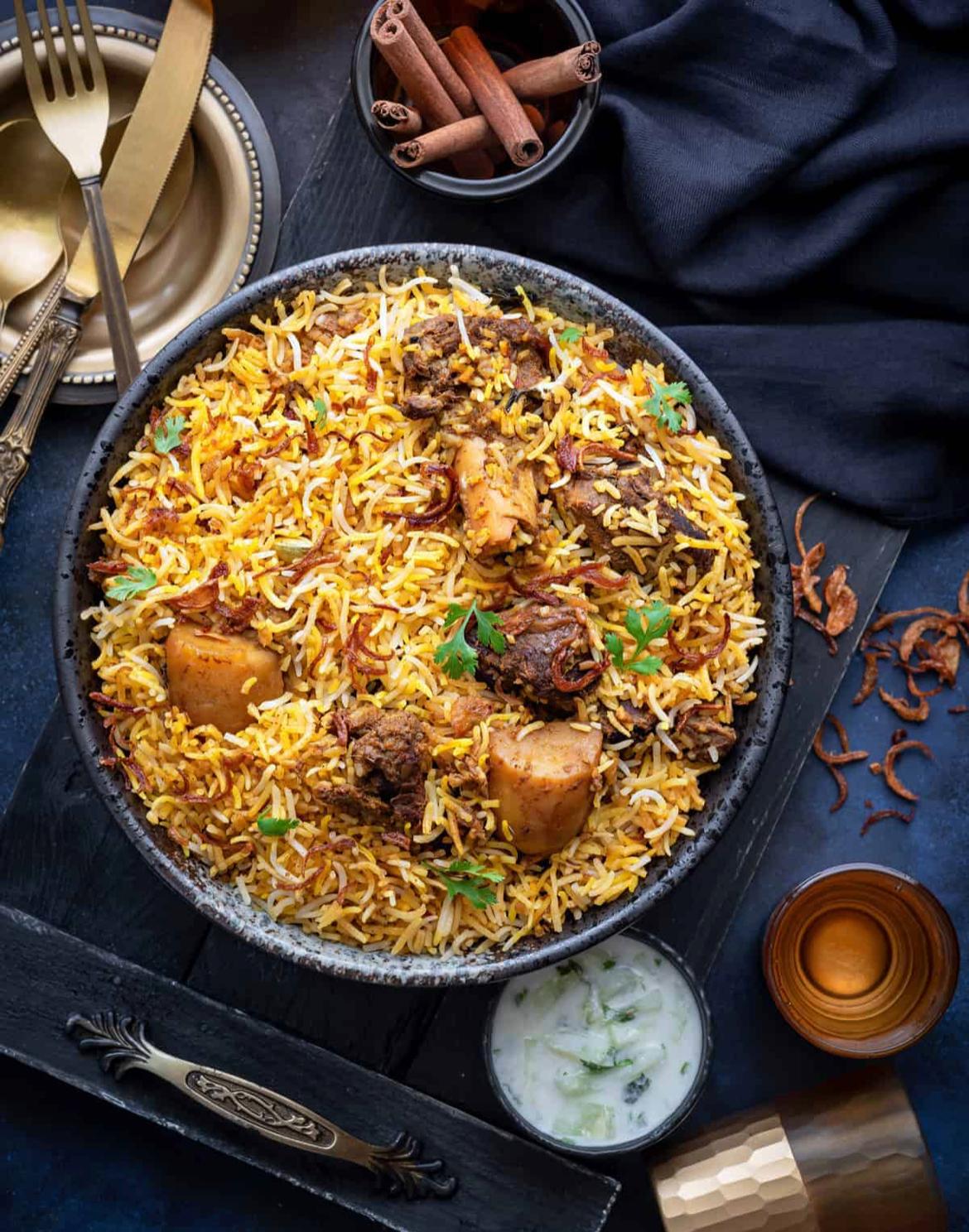 Hyderabadi Goat Dum Biryani