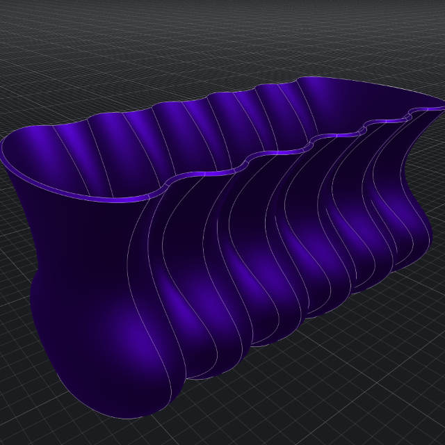 Curvy vase model picture