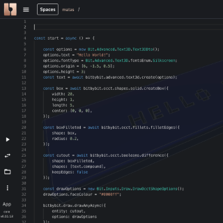 3D Text Cutout TypeScript picture