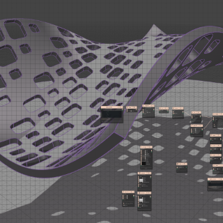 Lofted Surface With Nice Pattern Of Holes picture