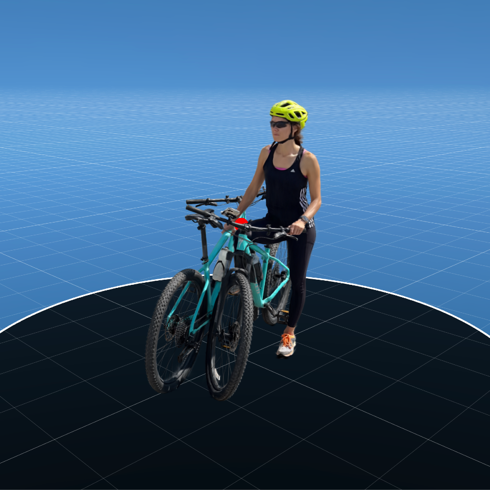 Rotating Girl With Bikes picture