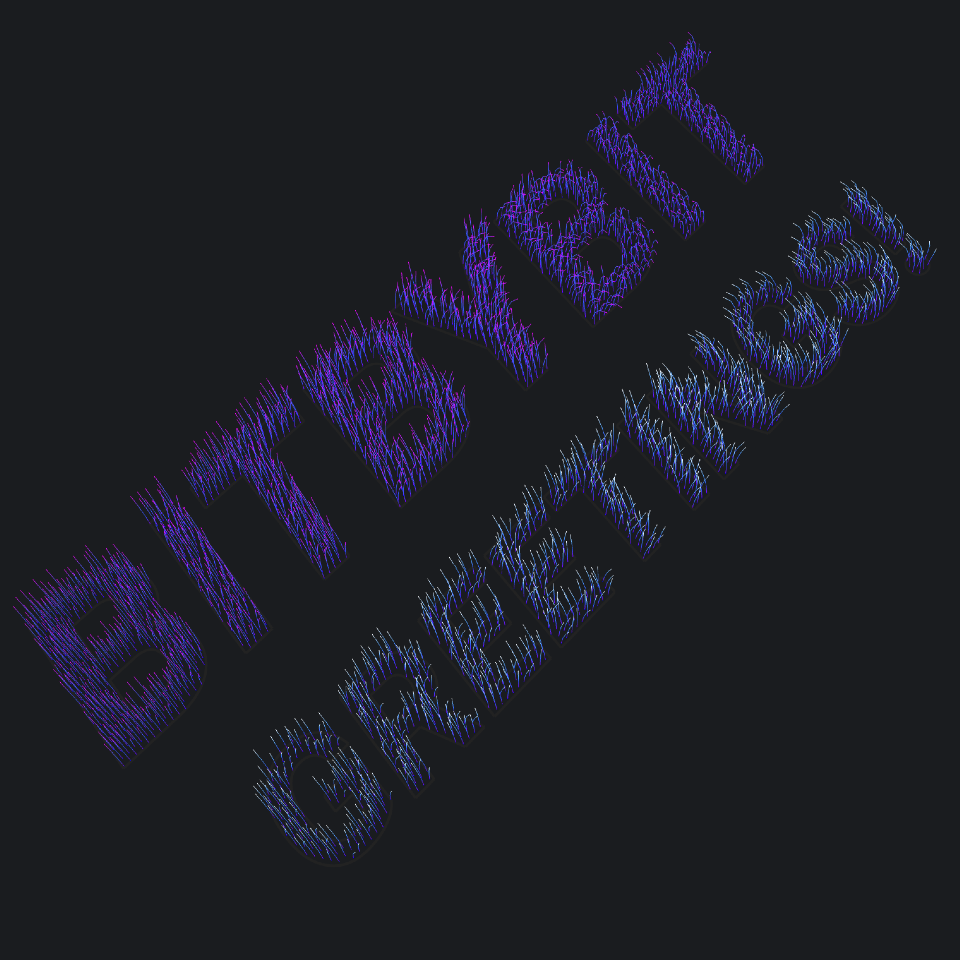 Greetings Card 3D Grass picture