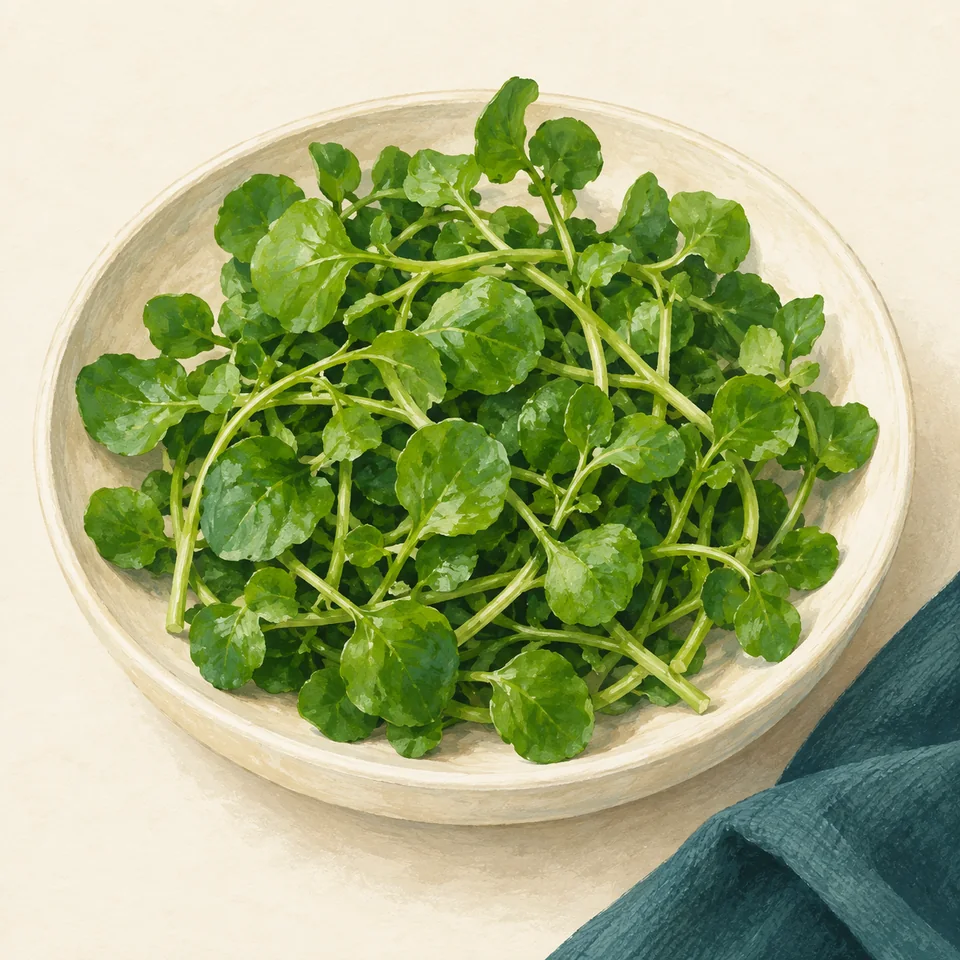 Illustration of Watercress: Watercress, raw, exactly as identified by USDA.