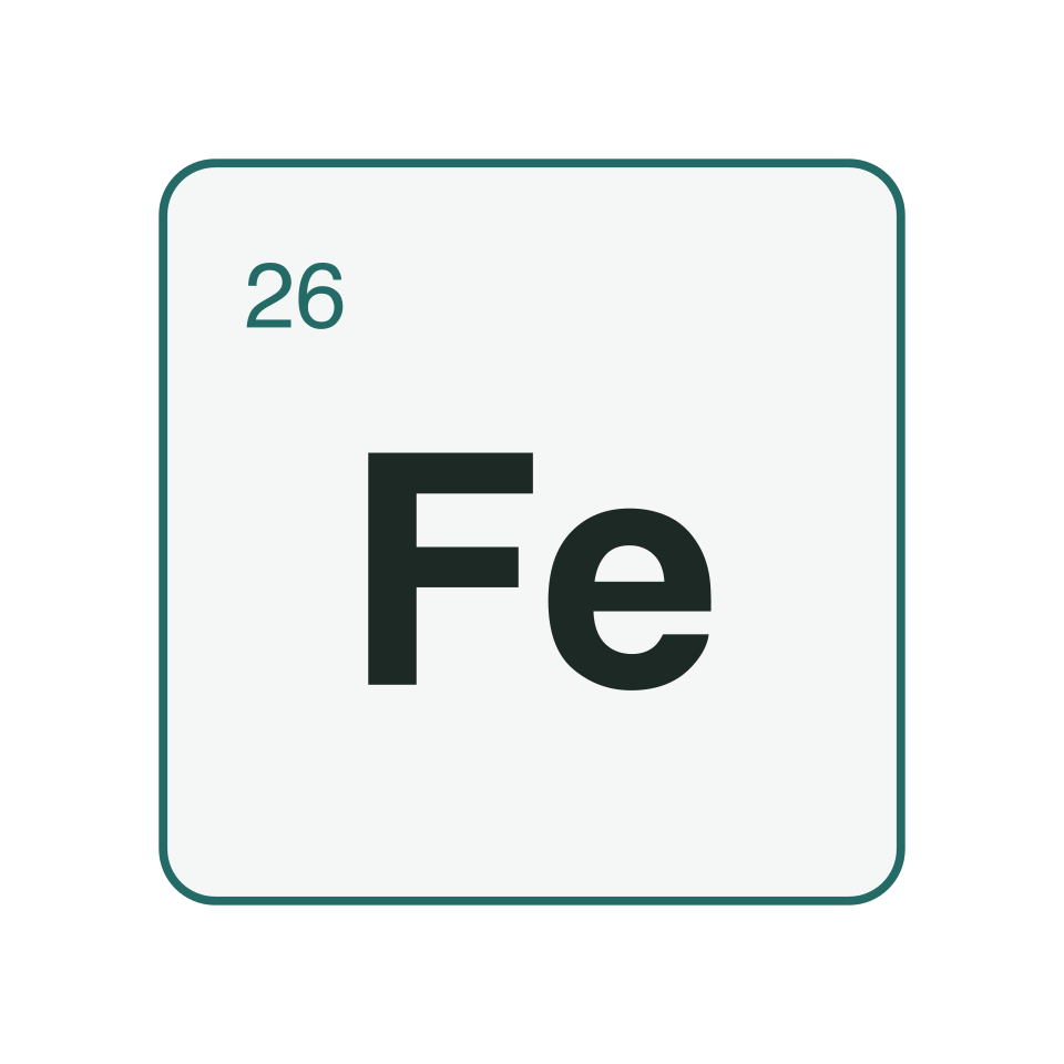 Fe — element symbol — element graphic