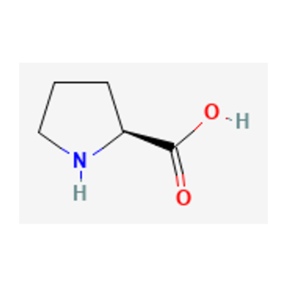 L-proline — 2D chemical diagram
