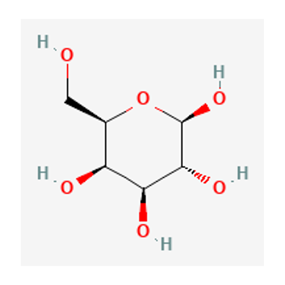 β-D-galactopiranosa — diagrama químico 2D