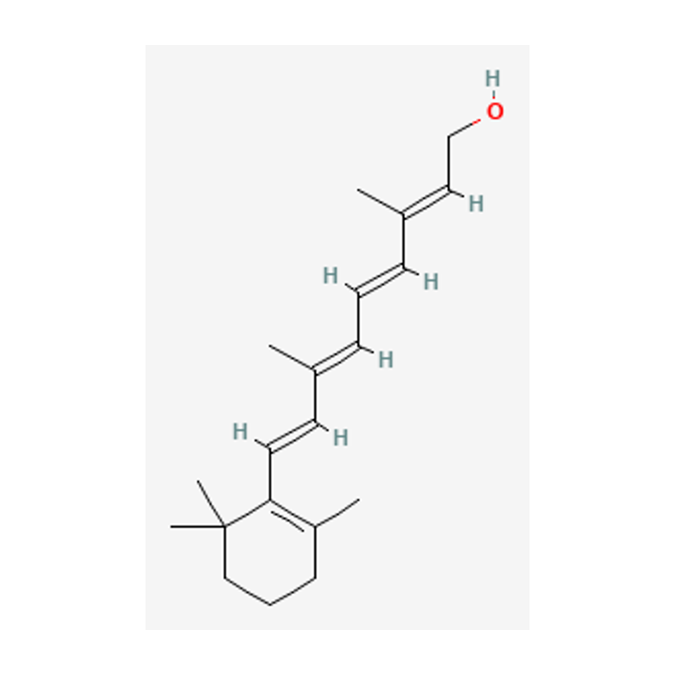 Todo-trans-retinol — diagrama químico 2D