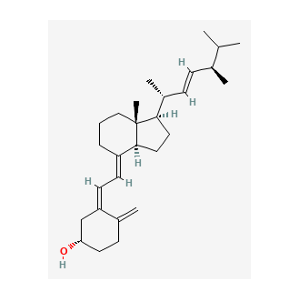 Ergocalciferol — diagrama químico 2D