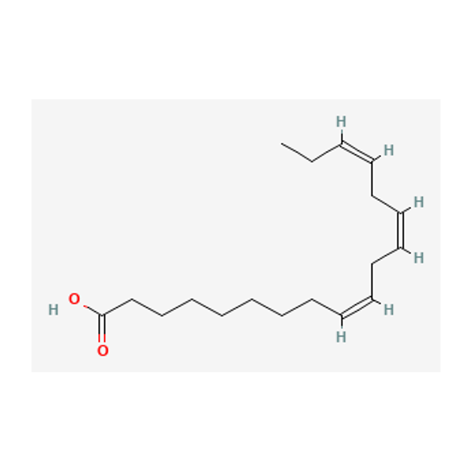 Ácido α-linolénico (ALA) — diagrama químico 2D