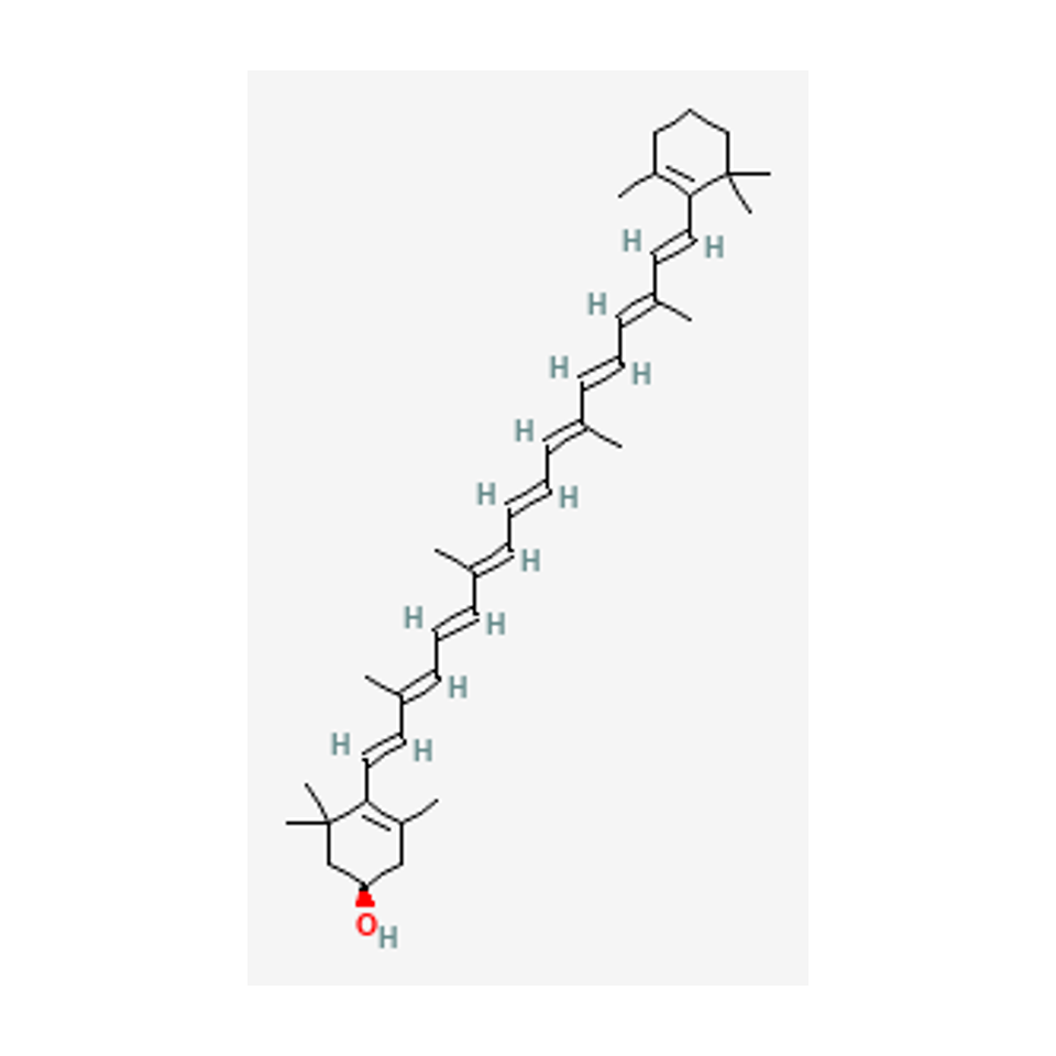 Betacriptoxantina — diagrama químico 2D