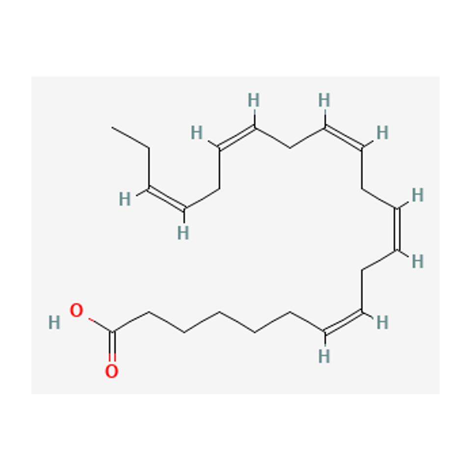 Ácido docosapentaenoico n-3 (DPA) — diagrama químico 2D