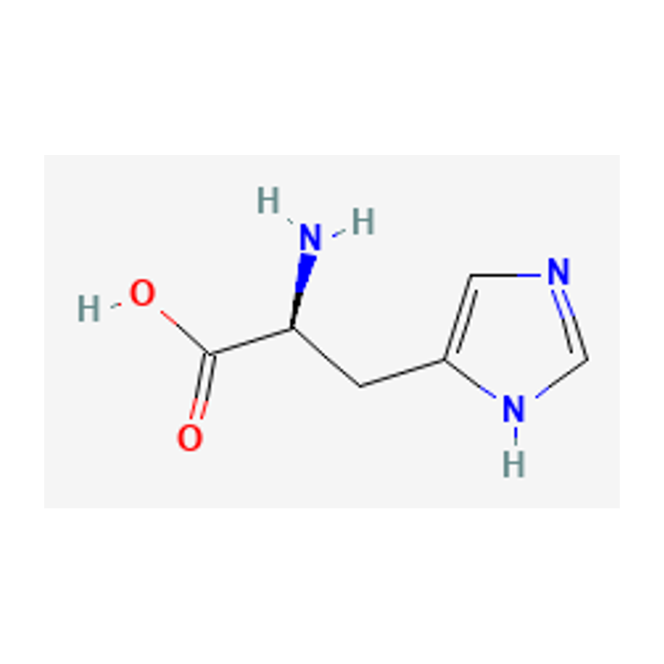 L-histidine — 2D chemical diagram