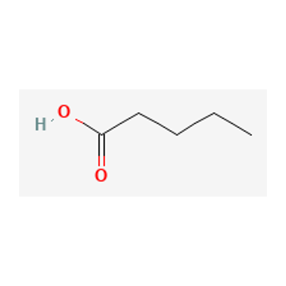 pentanoic acid — 2D chemical diagram
