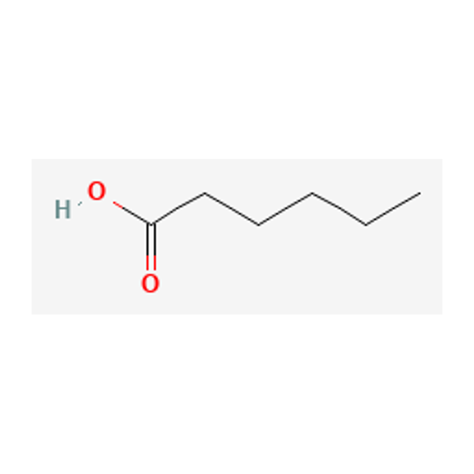hexanoic acid — 2D chemical diagram