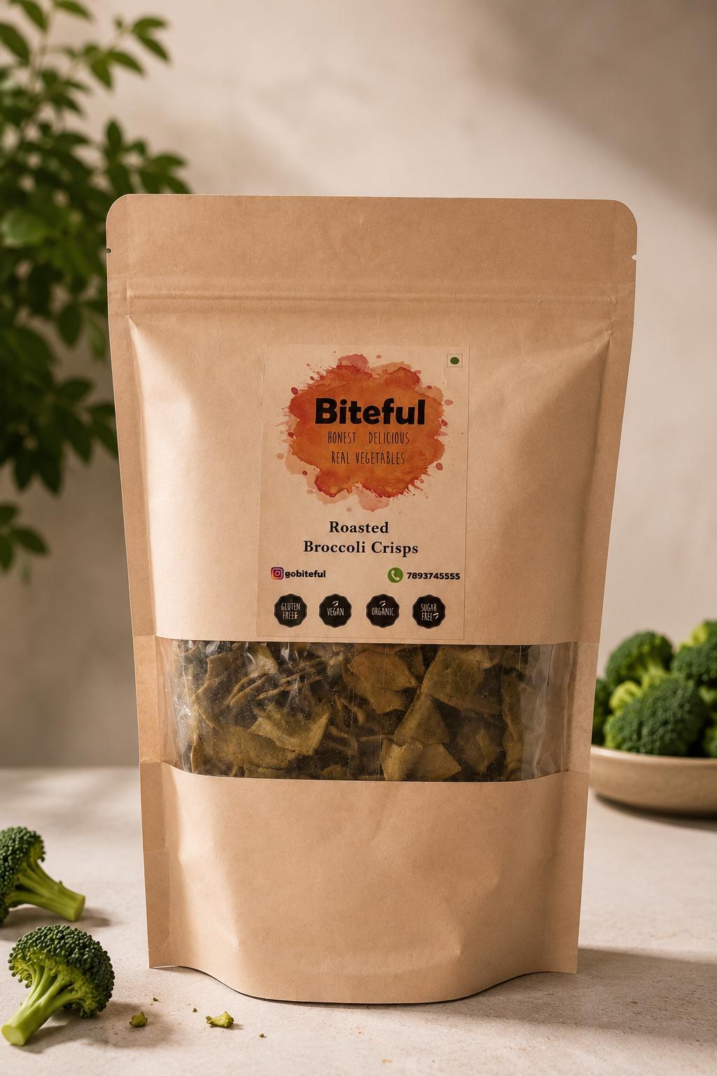 Crunchy Roasted Broccoli Crisps | Healthy Vegan & Gluten-Free Snack