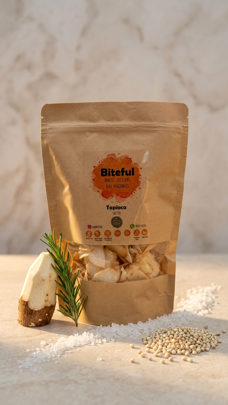 Tapioca Crisps - Crunchy & Healthy Snack for Kids & Adults