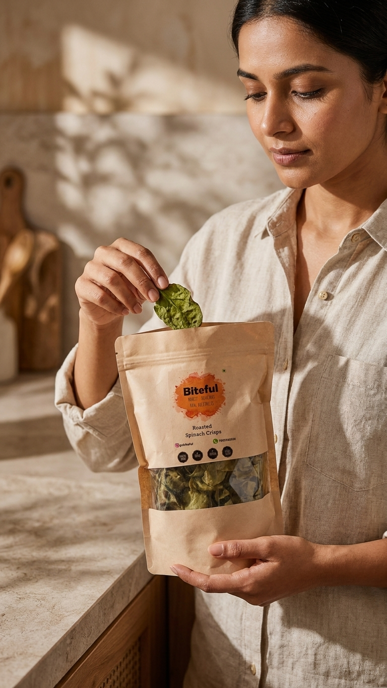 Roasted Spinach Crisps | Healthy Kids Veggie Snack Delight thumbnail 4