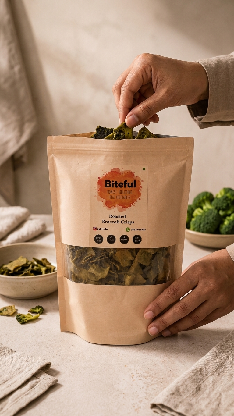 Crunchy Roasted Broccoli Crisps | Healthy Vegan & Gluten-Free Snack thumbnail 3