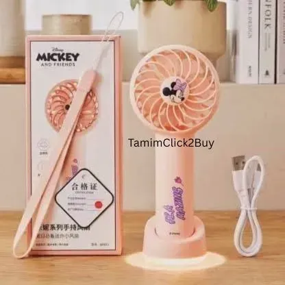 Mini Handheld Rechargeable Fan (Pink Edition)
