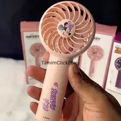 Mini Handheld Rechargeable Fan (Pink Edition)