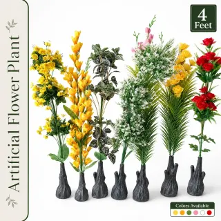 Multi Color 4 Feet Artificial Flower Plant – Per Piece