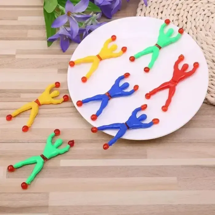 Sticky Wall Climber Spider-Man Action Figure Toy 5 pcs pack