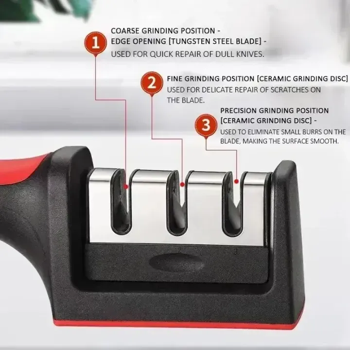 3-in-1 Kitchen Knife Sharpener