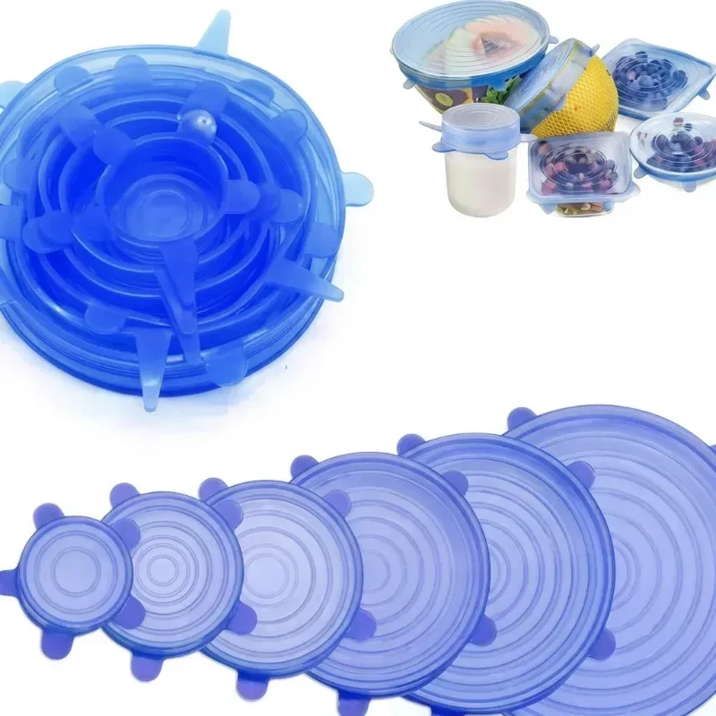 6 Pack Stretchable Silicone Bowl Covers