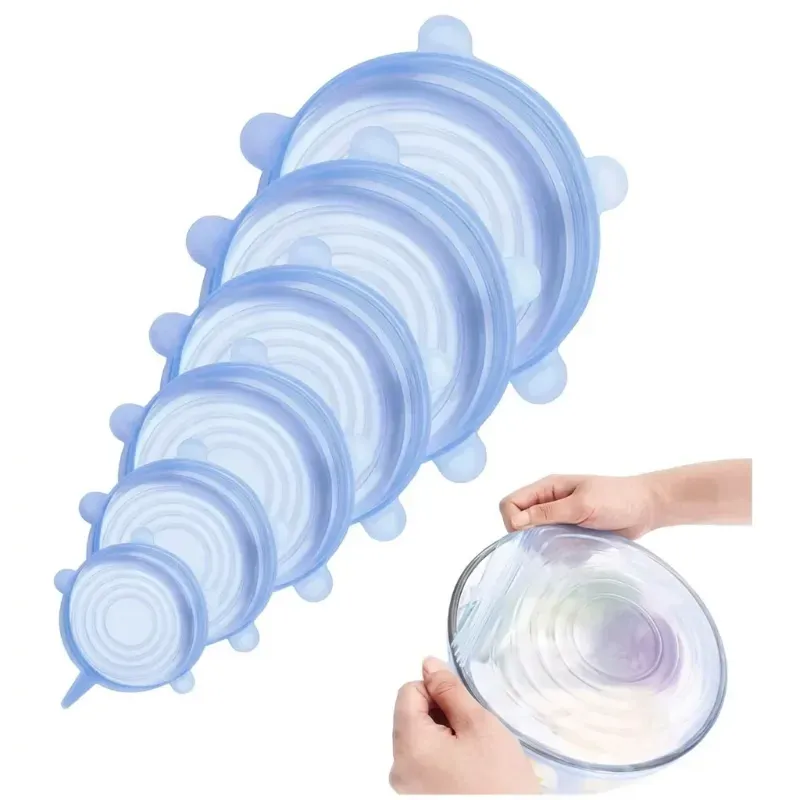 6 Pack Stretchable Silicone Bowl Covers