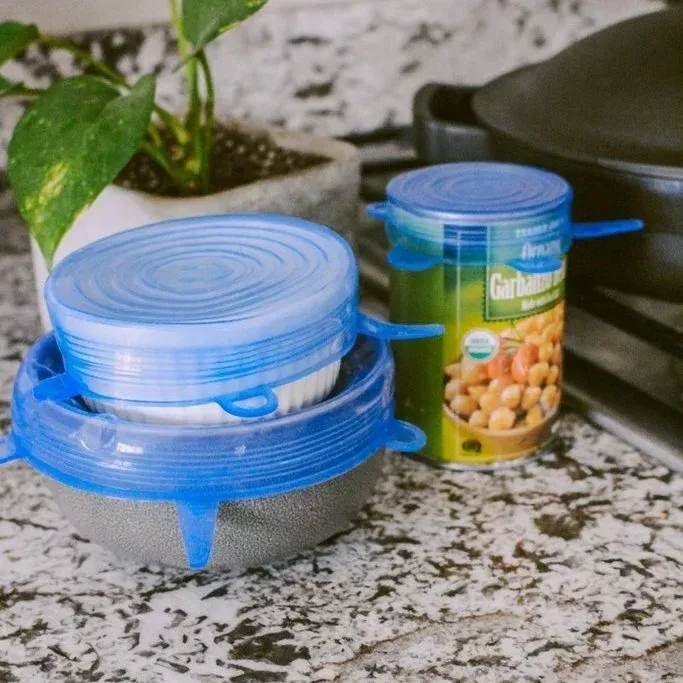6 Pack Stretchable Silicone Bowl Covers