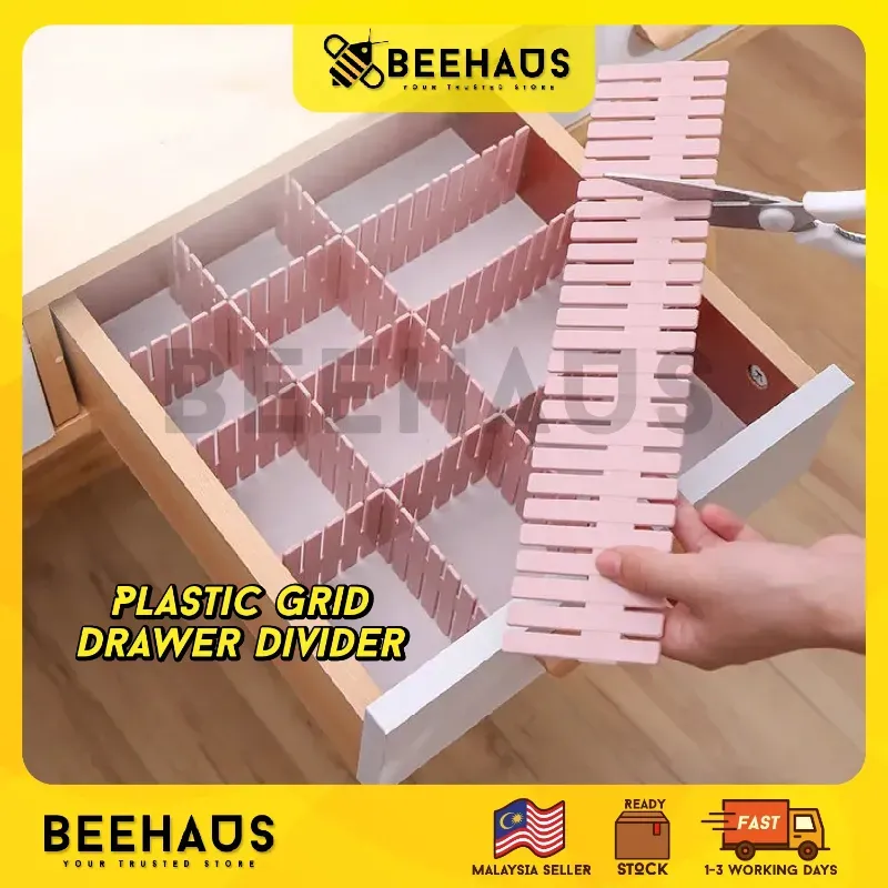 DIY Adjustable Drawer Storage Divider Grid (6 Pcs Set)