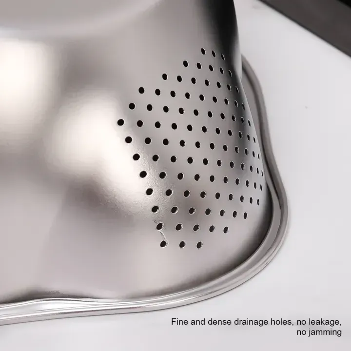 Stainless Steel Rice Washing Bowl & Vegetable Strainer