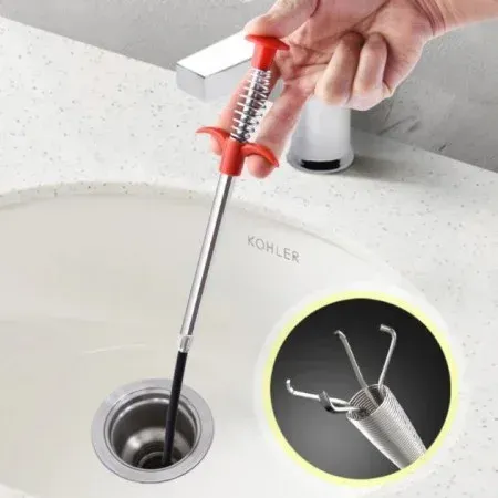 86.5cm Flexible Spring Claw Grabber & Drain Cleaner Tool