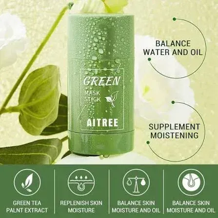 Green Tea Purifying Clay Mask Stick for Deep Cleansing