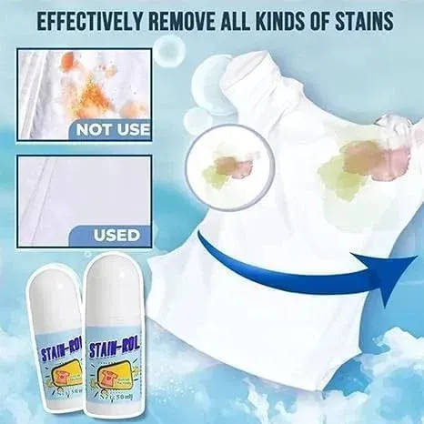 Portable Roll-On Fabric Stain Remover Cleaner