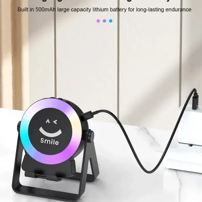 ZF18 Wireless Induction Sensor Speaker with Phone Stand & RGB Light
