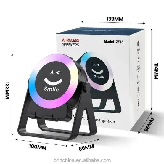 ZF18 Wireless Induction Sensor Speaker with Phone Stand & RGB Light