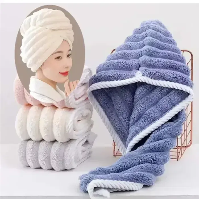 Large Thick Striped Cotton Towel