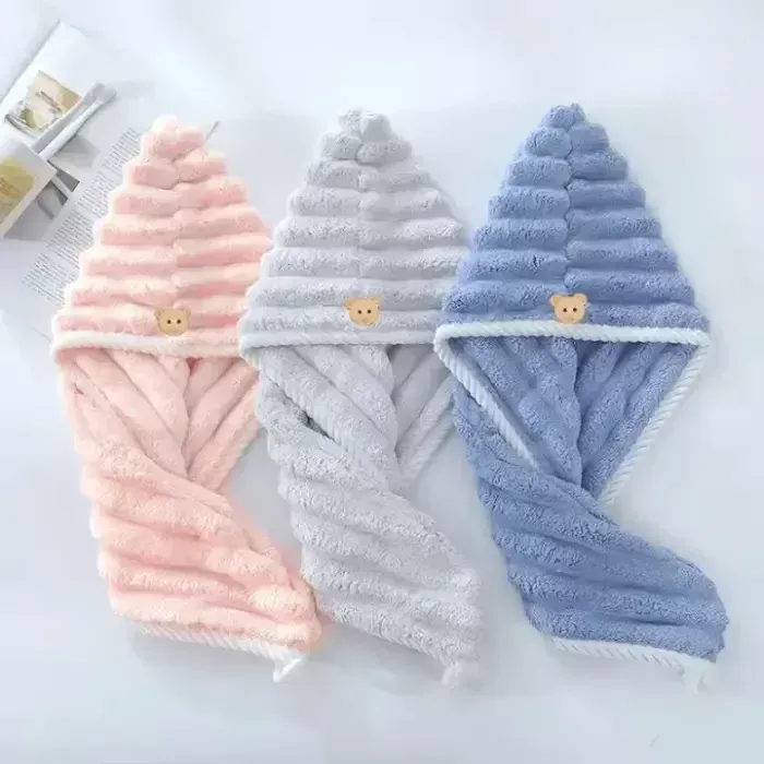 Large Thick Striped Cotton Towel