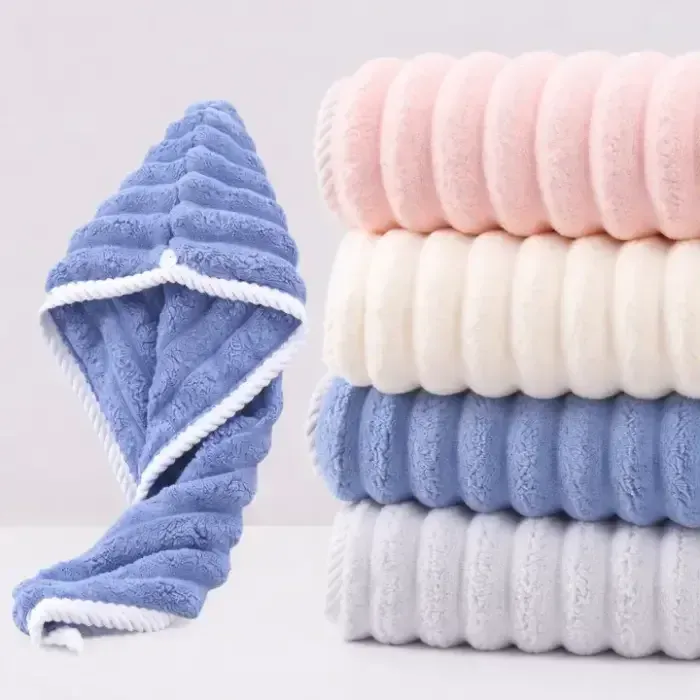 Large Thick Striped Cotton Towel
