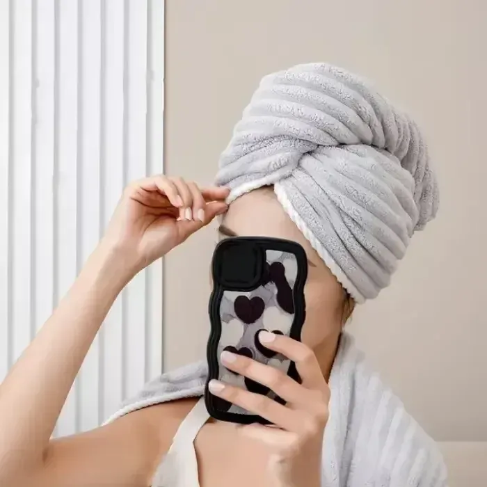 Large Thick Striped Cotton Towel