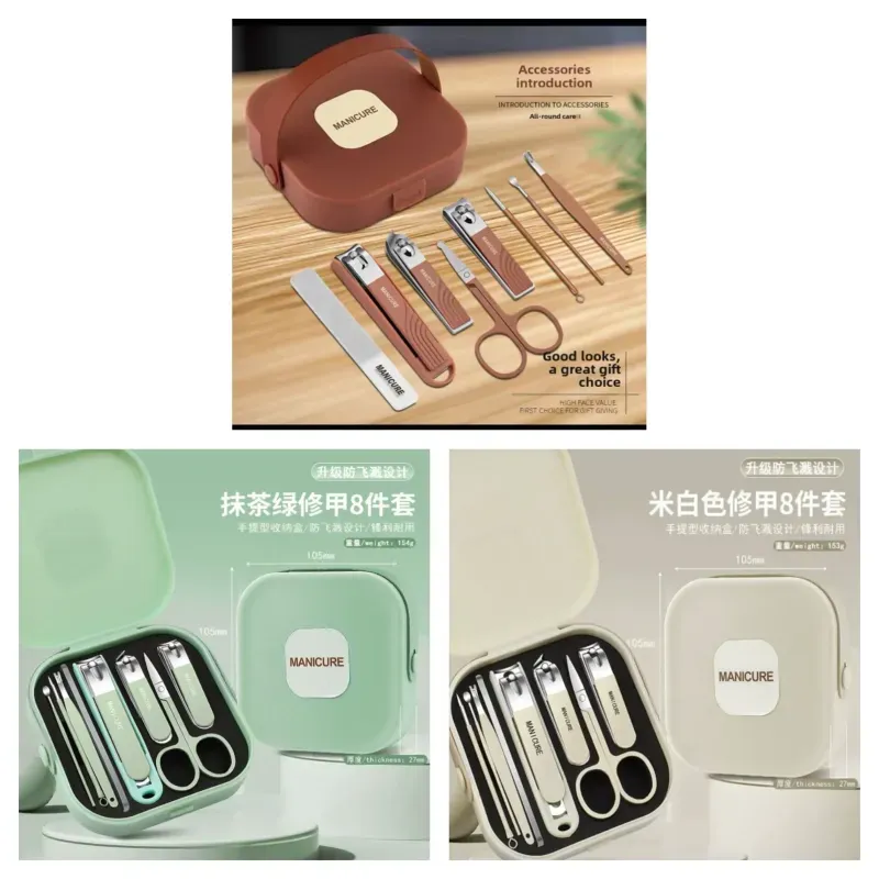 Professional Stainless Steel Manicure & Pedicure Grooming Kit with Portable Case