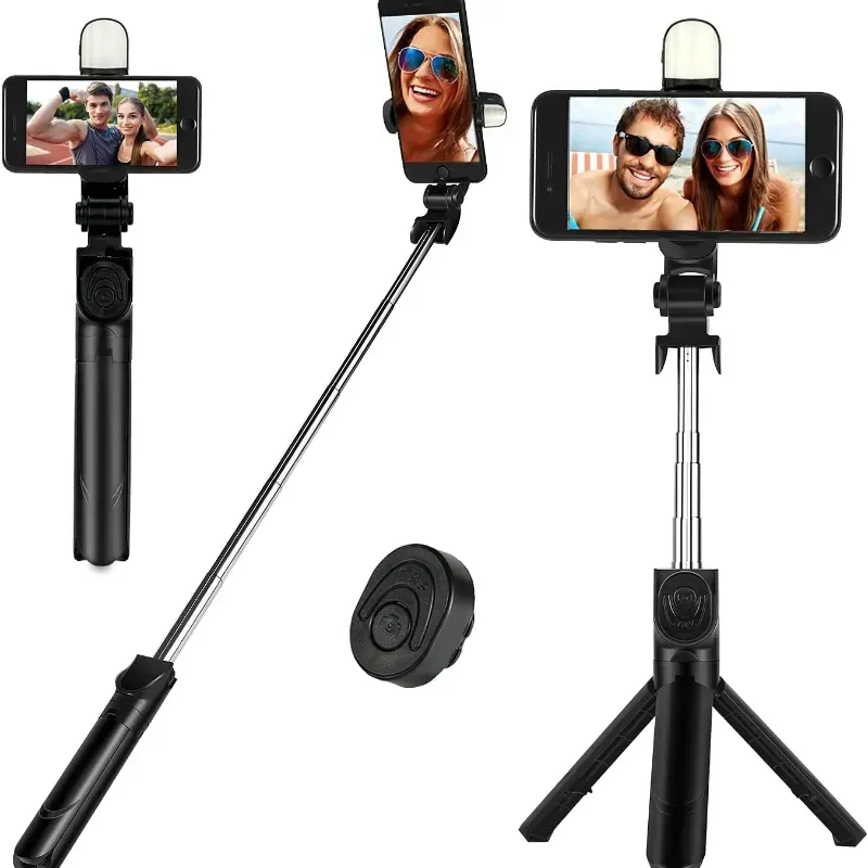 Q07 Selfie Stick Tripod with Fill Light & Remote