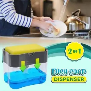 2-in-1 Soap Dispenser & Sponge Holder Caddy