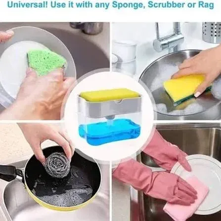 2-in-1 Soap Dispenser & Sponge Holder Caddy