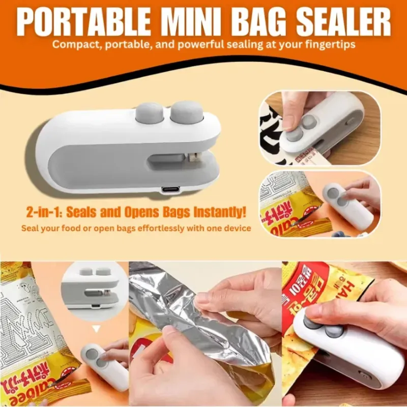 (Smart 2-in-1 Mini Heat Sealer & Cutter